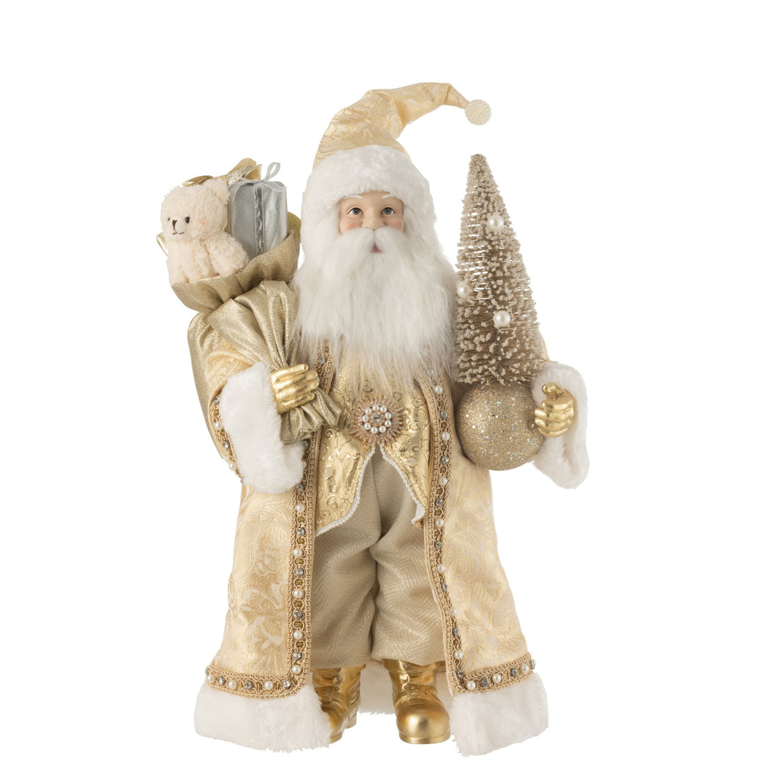 Julemand Deco Resin/tekstil guld H50 cm J-Line