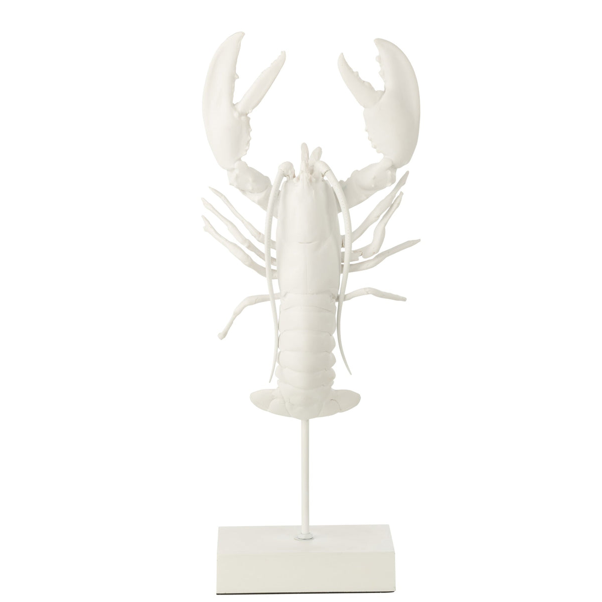 Krab på fod i hvid polyresin fra J-Line