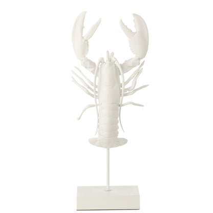 Krab på fod i hvid polyresin fra J-Line