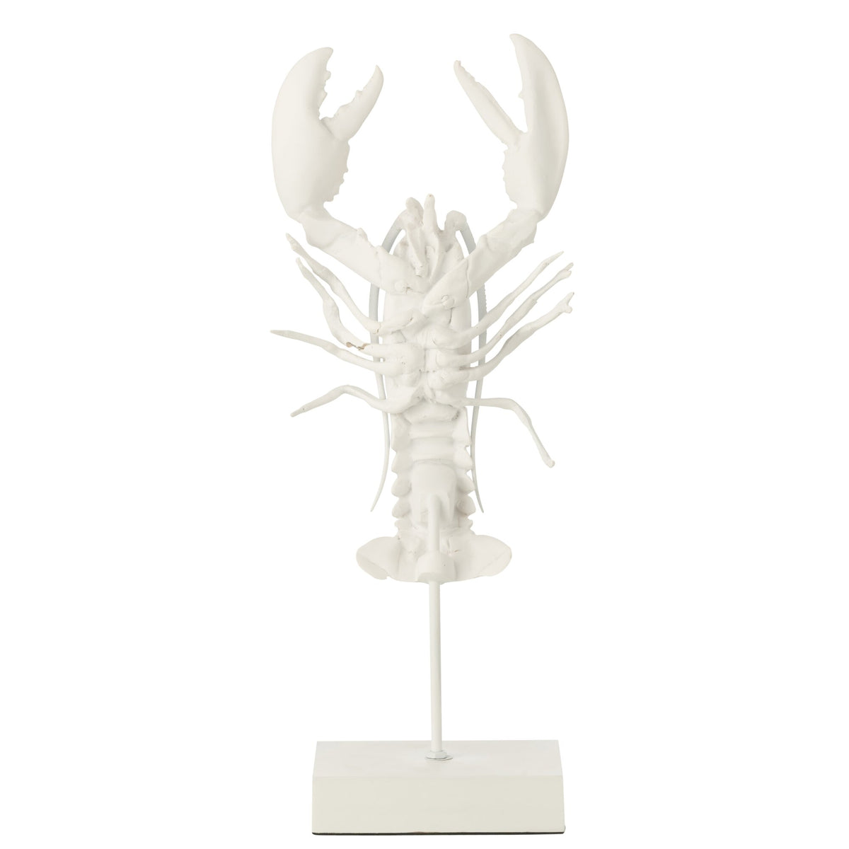 Krab på fod i hvid polyresin fra J-Line
