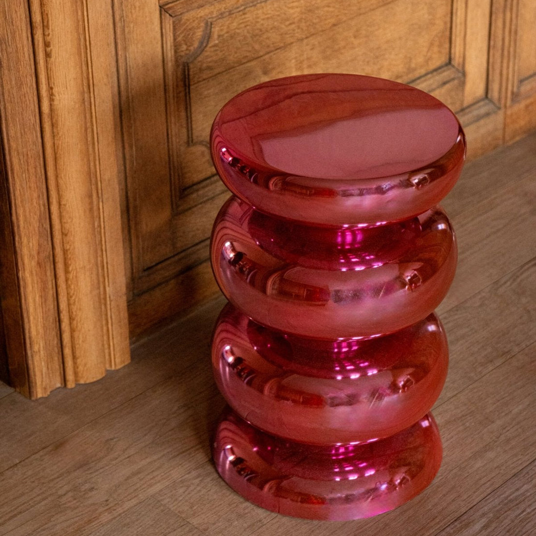 Kruk Blinkende Rund Metal Fluo Pink J-Line