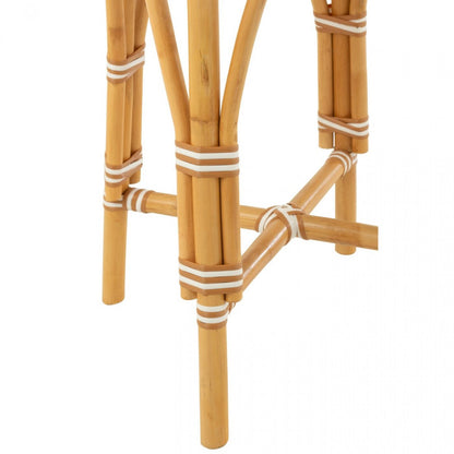 Kruk Rotan Beige/Wit Large - Barkruk - J-Line - livinglovely.nl