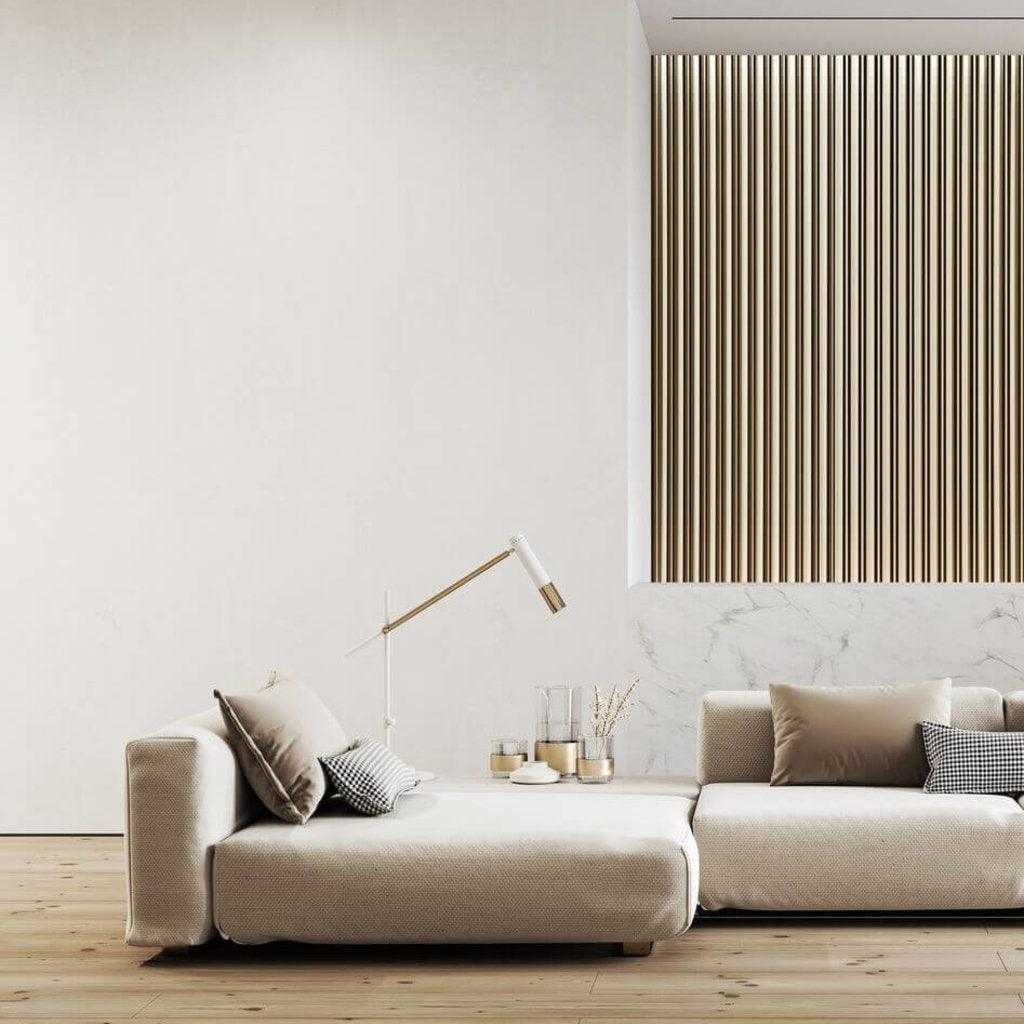 Lamelio Houtlook Wandpaneel - Milo Goud - Lamelio - Lamelio - livinglovely.nl