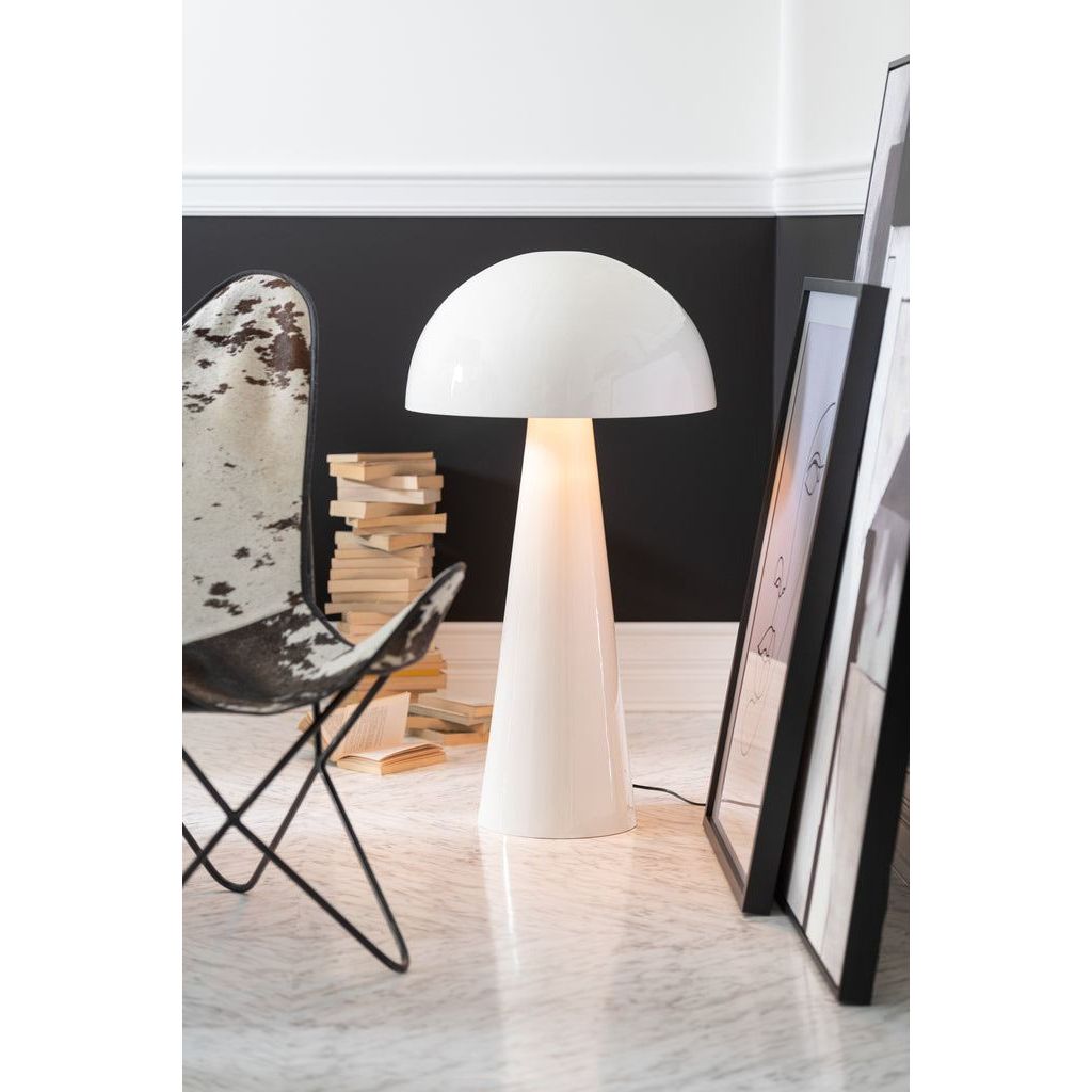 Lamp Paddenstoel Metaal Blinkend Wit Extra Large J-Line