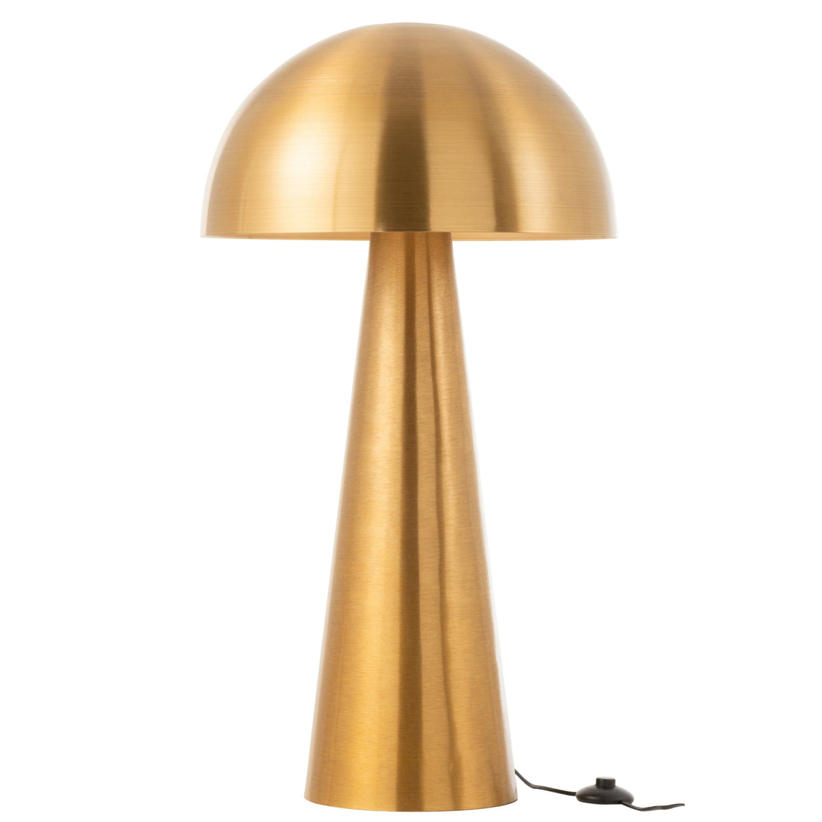 Lampe svamp metal mat guld ekstra stor J-Line