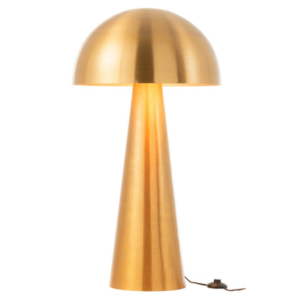 Lampe svamp metal mat guld ekstra stor J-Line