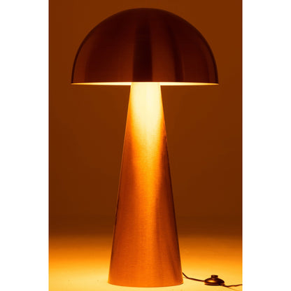 Lampe svamp metal mat guld ekstra stor J-Line