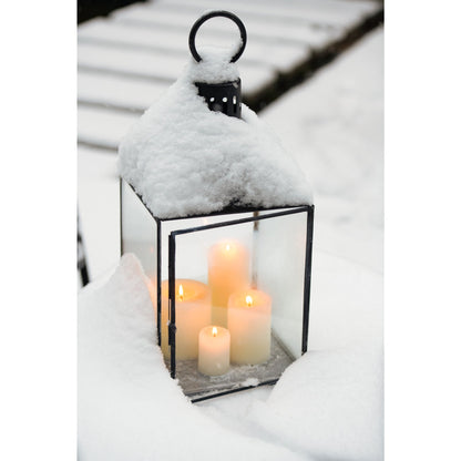 Lanterne Hagrid glas/jern sort L36 cm x B36 cm x H85 cm J-Line