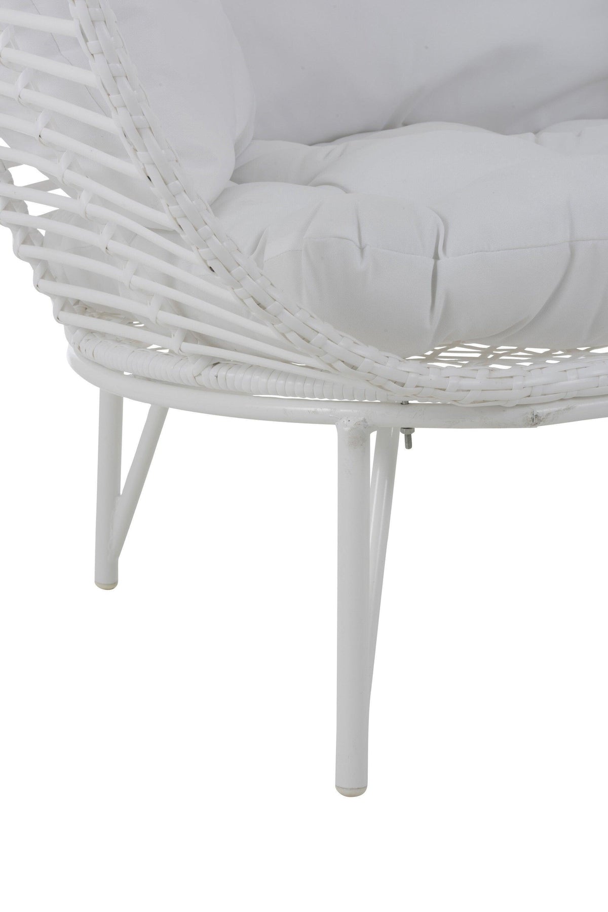 Loungestoel Ovaal Staal Wit - Outdoor loungestoel - J-Line - livinglovely.nl