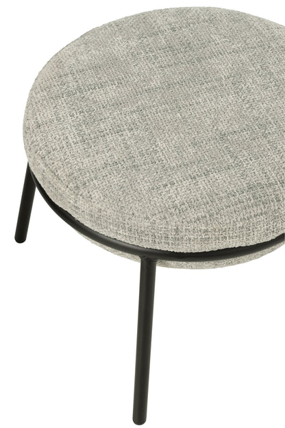 Loungstoel + krukje Napoli Grijs J-Line - Loungestoel - J-Line - livinglovely.nl