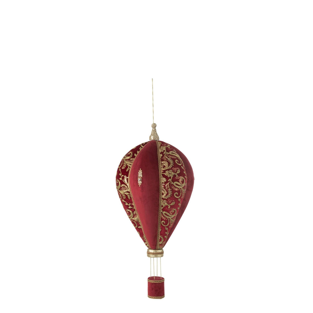 Luftballon-dekoration rød/guld, medium, Ø41 cm x H90 cm J-Line