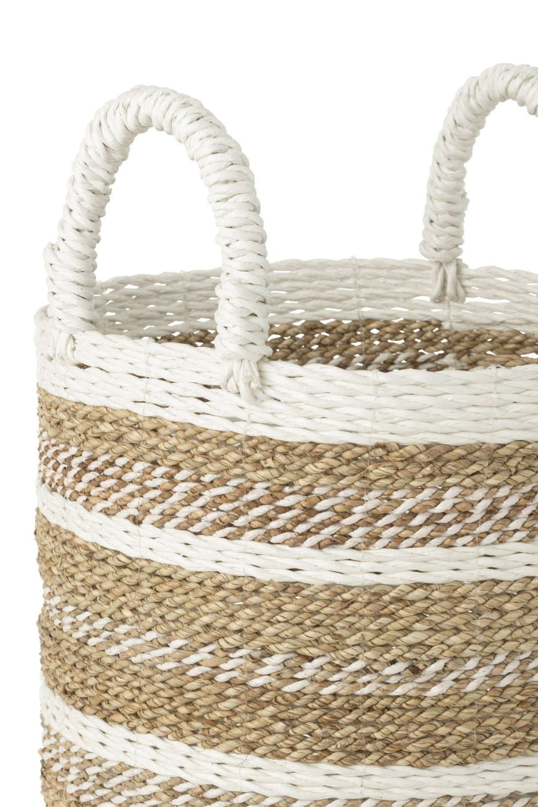 Kurve Caro Raffia Hvid/Naturel Sæt med 3 J-Line