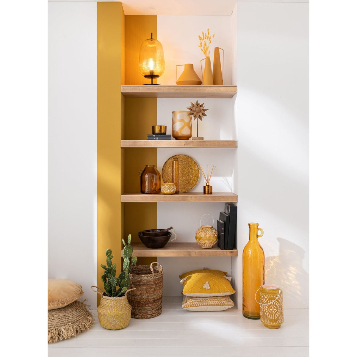Kurve Lucie Raffia Naturel Sæt med 3 J-Line