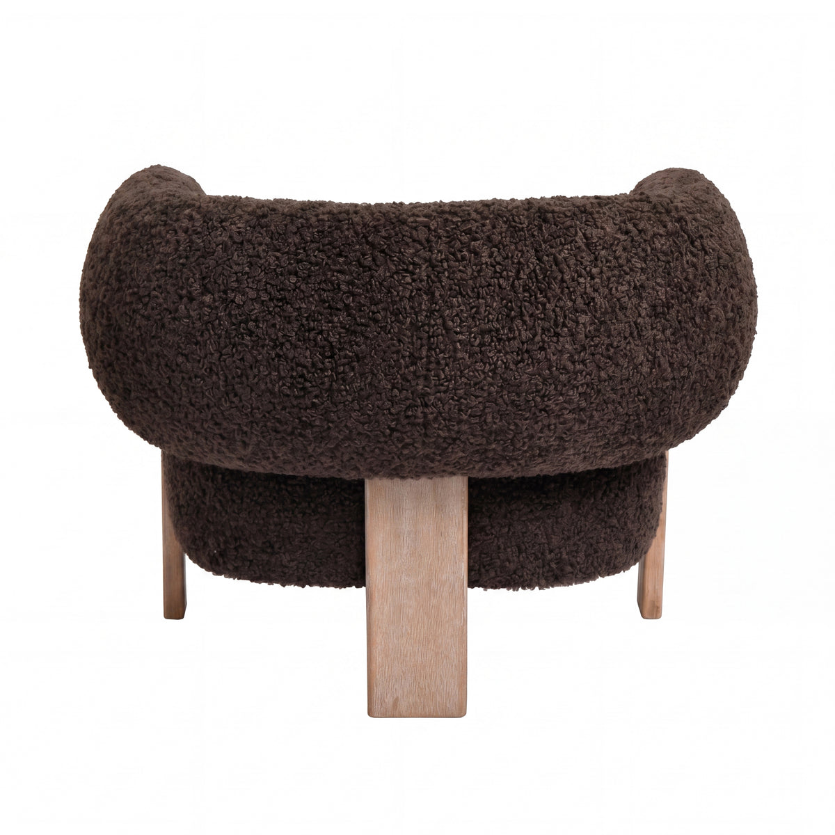 Nomy Fauteuil Teddy Bruin Rubberhout van PTMD, zitting met S-veren en poten van rubberhout