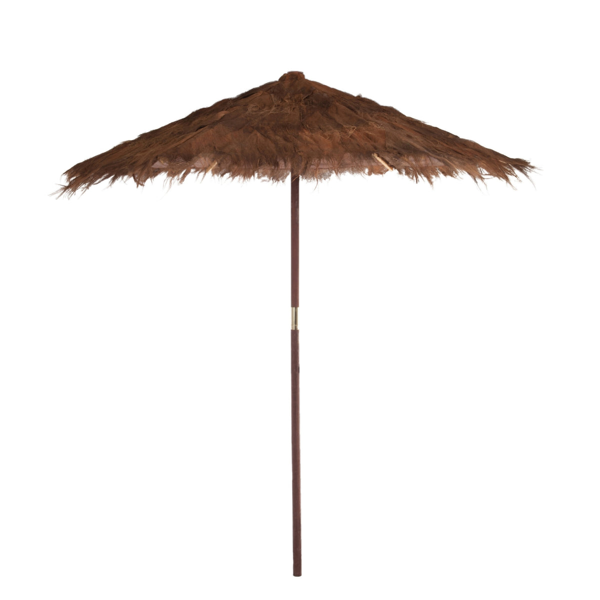 Parasol Cocobladeren Bruin Large Ø290cm J-Line - Parasol - J-Line - livinglovely.nl