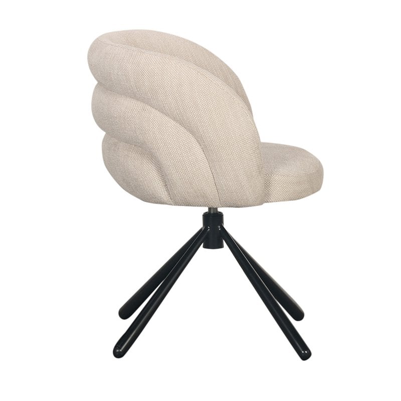 Pebble Draaibare Eetkamerstoel Beige - Pole To Pole - Eetkamerstoel - Pole To Pole - livinglovely.nl