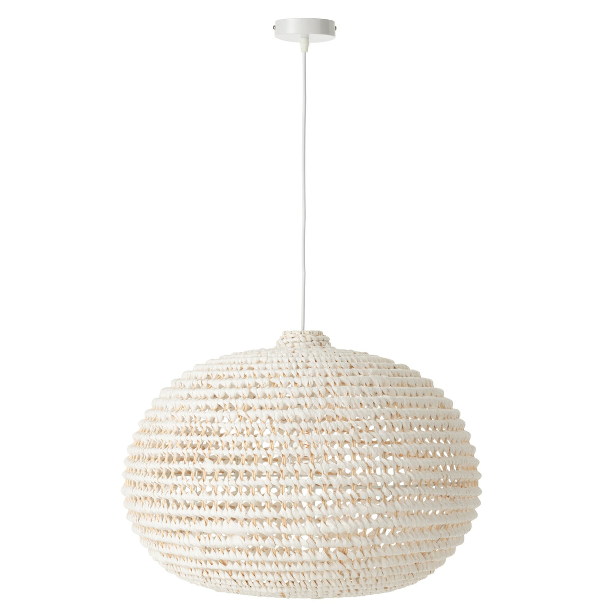 Loftlampe Rundt Metal Snoet Hvid J-Line