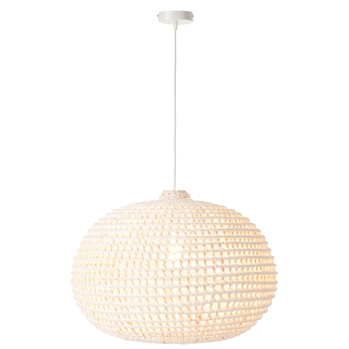 Loftlampe Rundt Metal Snoet Hvid J-Line