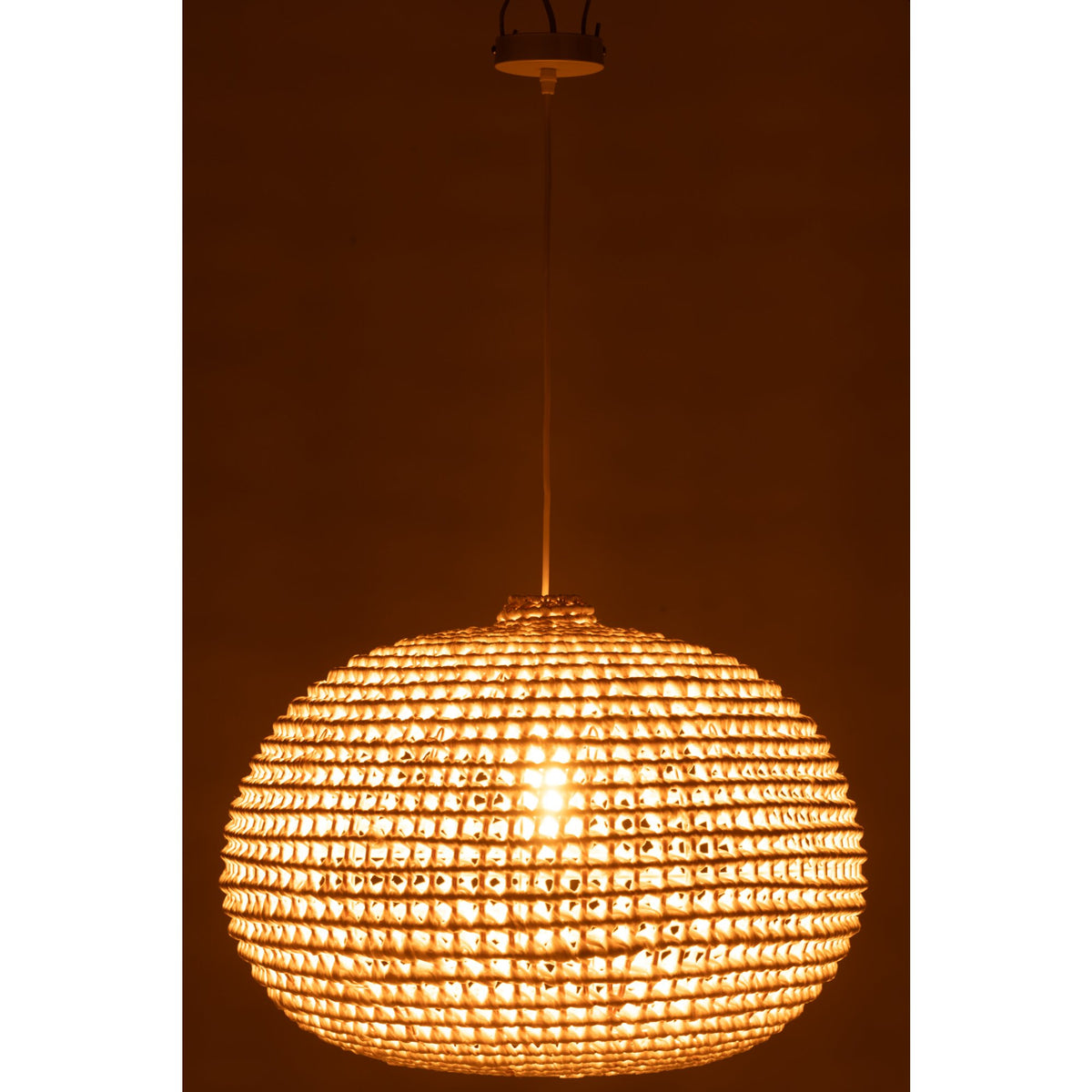 Loftlampe Rundt Metal Snoet Hvid J-Line