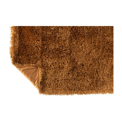 Plaid Moutie polyester brun 130 x 180 cm J-Line