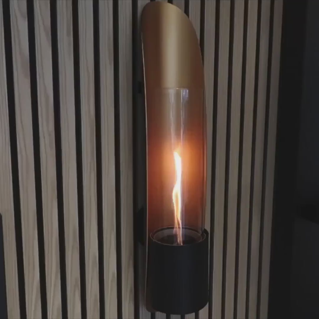 Væghængt pejs Cycloflame Wall sort Tenderflame