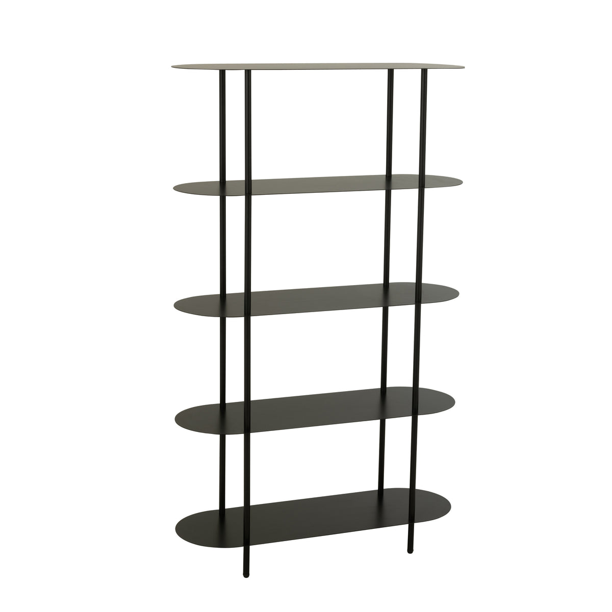 Rek Ovaal Metaal Zwart J-Line - Rek - J-Line - livinglovely.nl