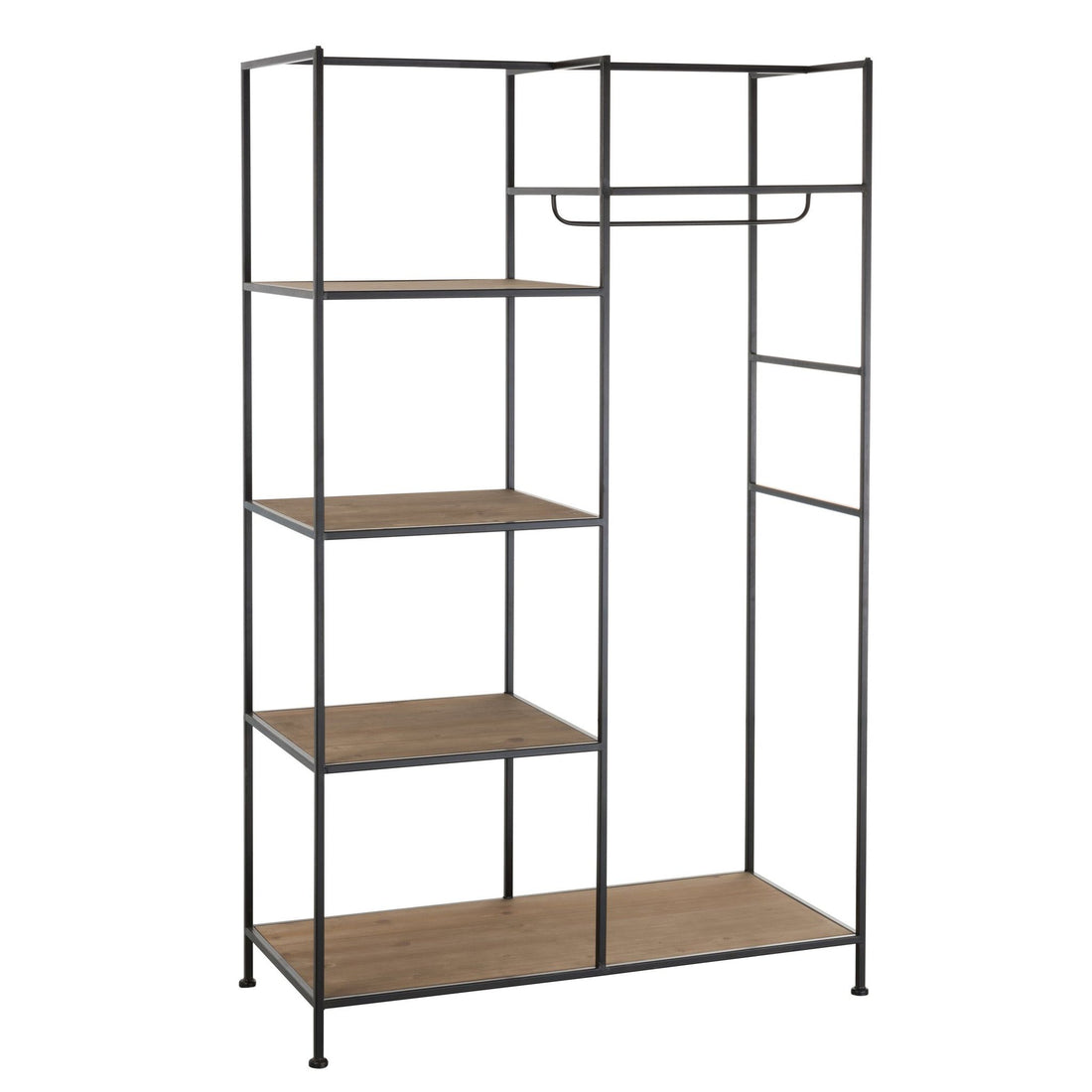 Rek tekstil metal/træ sort J-Line