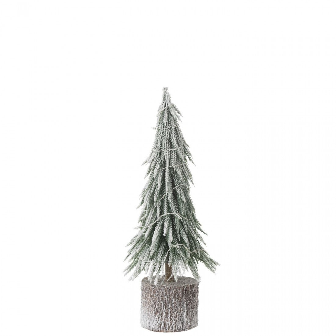 Juletræ A+ LED-plastik med sne, grønt, medium, H45 cm, J-Line