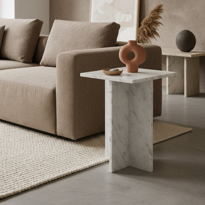 Sidebord Beijing marmor hvid Raw Materials