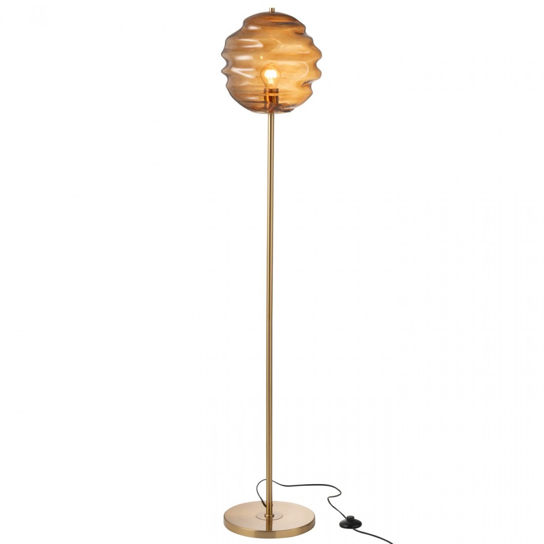 Vloerlamp Glas Bruin  H156cm J-Line