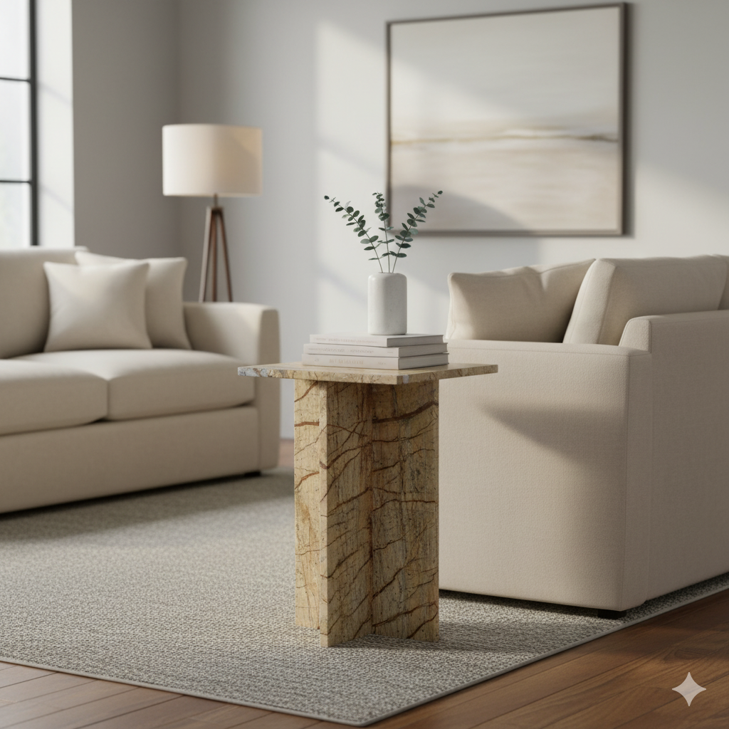 Sidebord Seoul Marmor Bizar Raw Materials