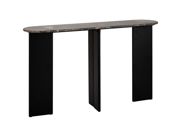 Konsolbord Mathilde marmor sort/fersken J-Line