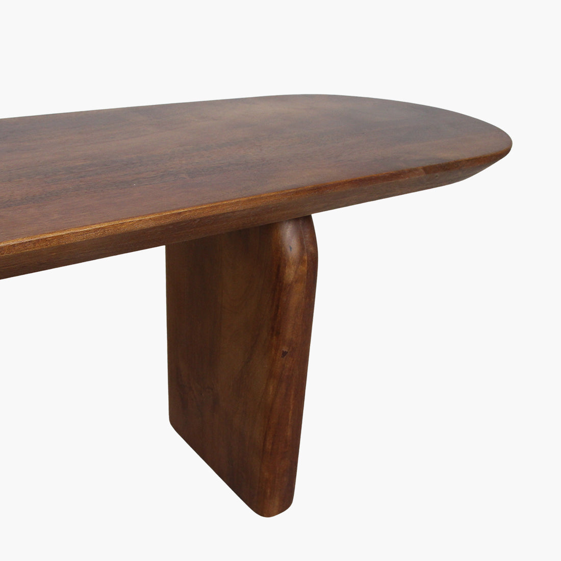 Spisebænk Bullnose Brun Mangotræ 200 cm Raw Materials