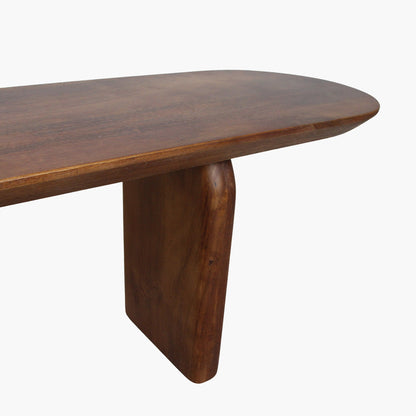 Spisebænk Bullnose Brun Mangotræ 200 cm Raw Materials