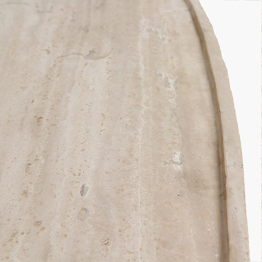 Travertin sofabord oval Raw Materials