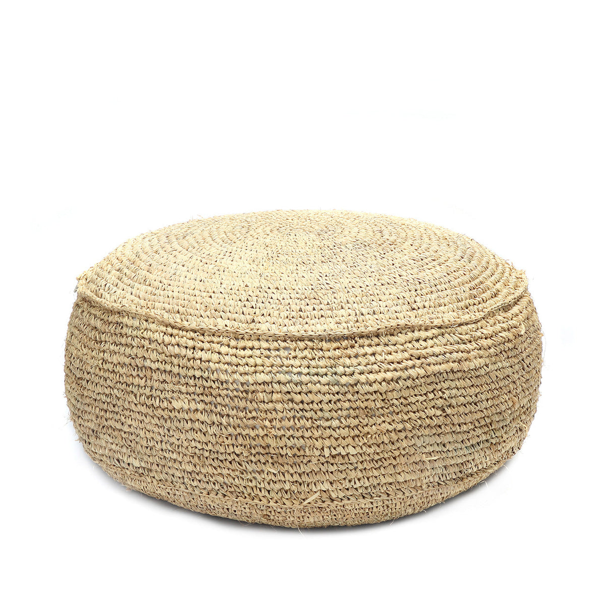 Raffia Flores Puf - Naturel Bazar Bizar