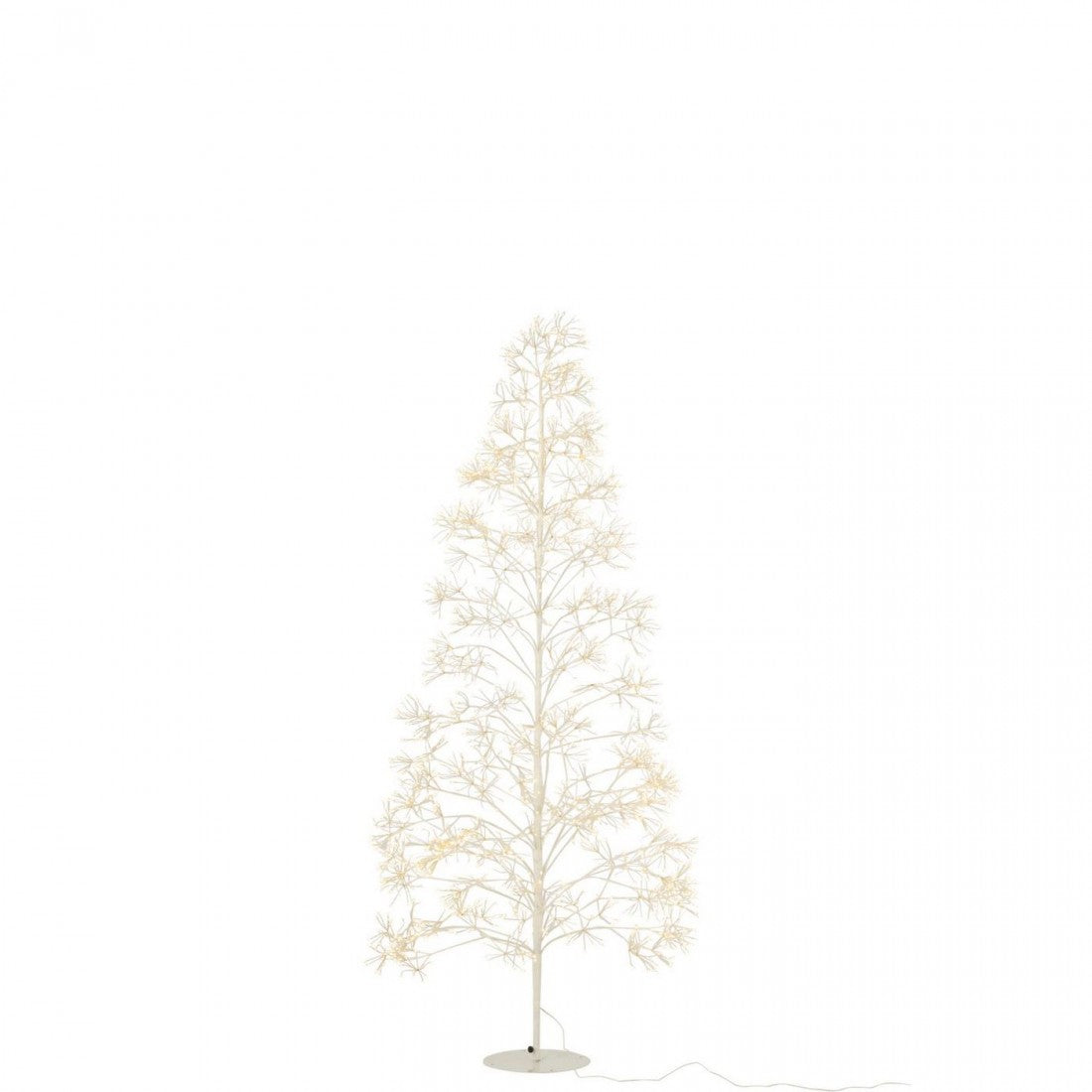 Juletræ med 2700 LED-lys, metal, hvidt, medium, H 210 cm, J-Line
