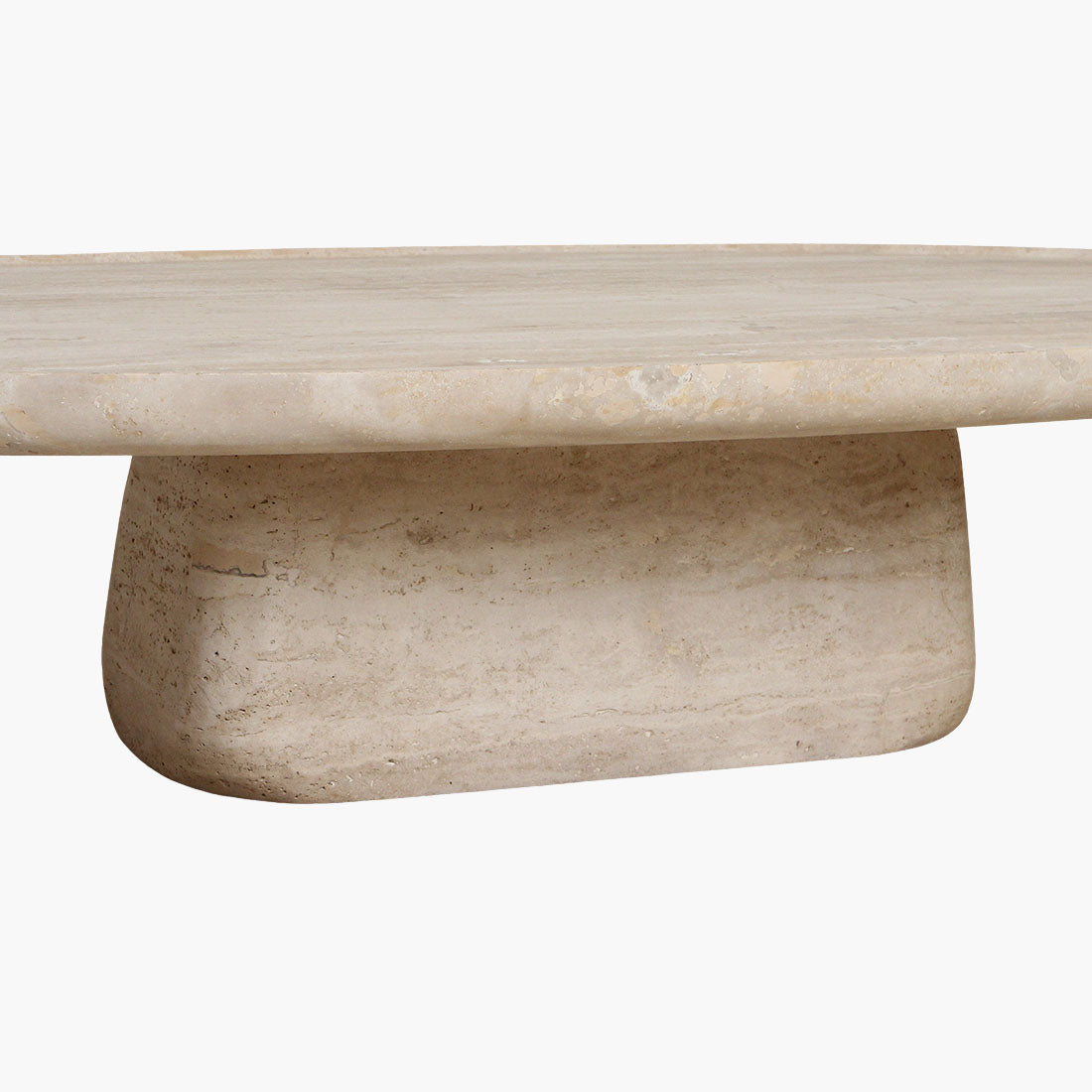 Travertin sofabord oval Raw Materials