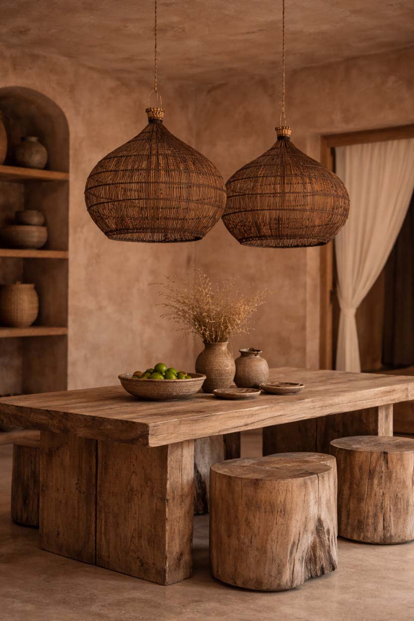Desert Gourd-pendel i mørk valnød, medium, Bazar Bizar
