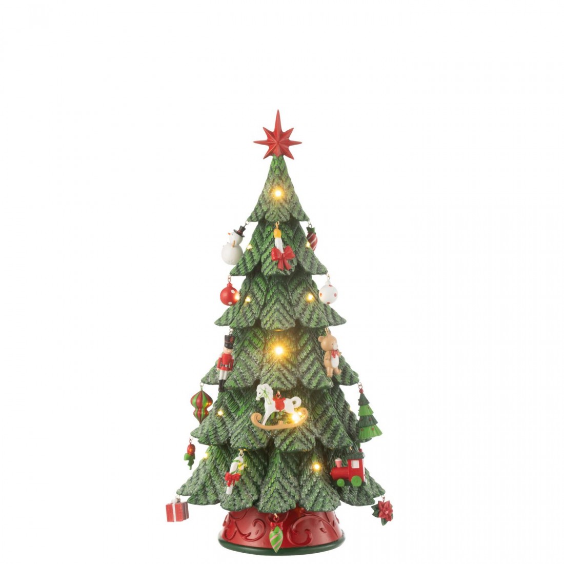 Juletræ LED-ornamenter Resin Mix Lille H51,5cm J-Line