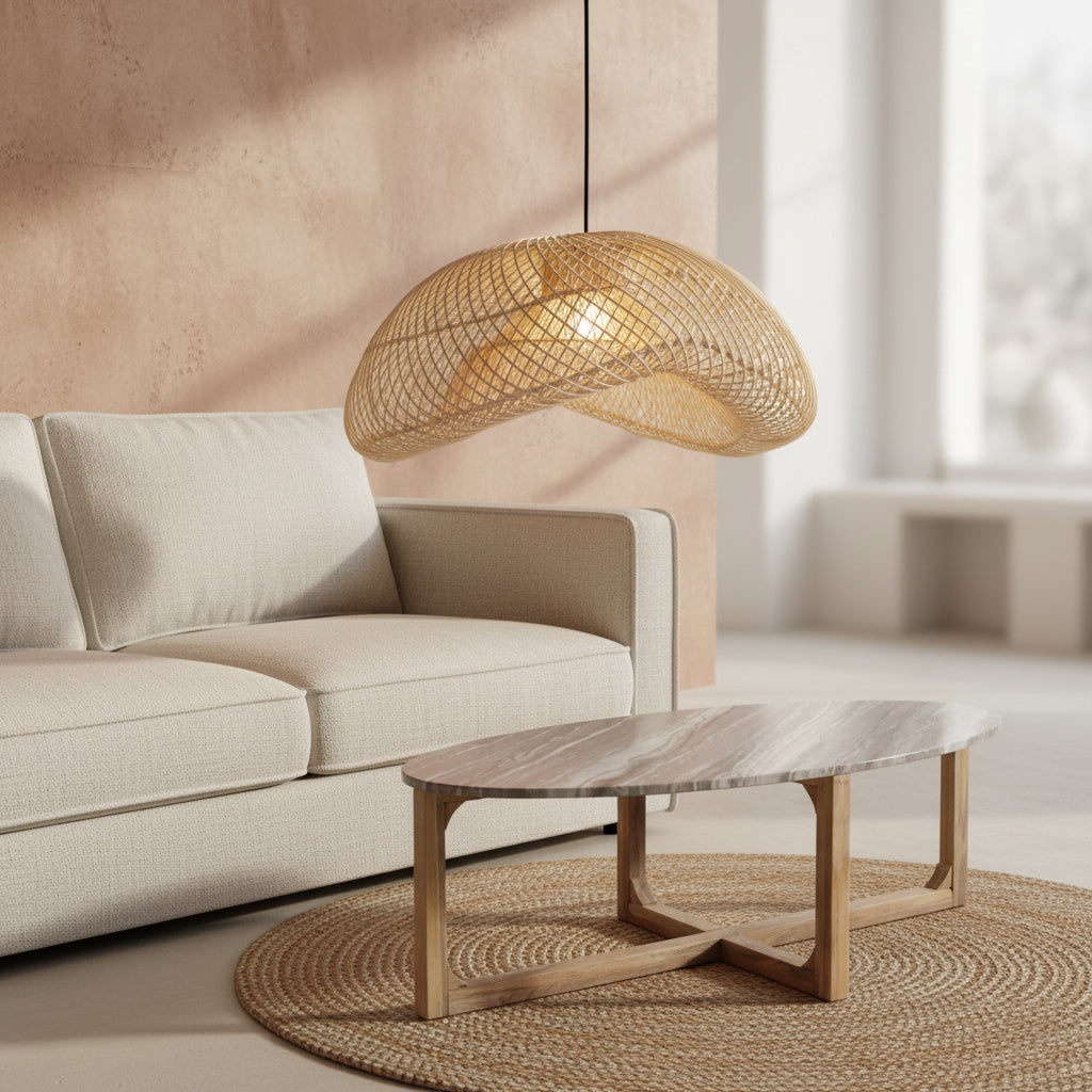 Pendellampe Maze Organic Naturel XL Raw Materials