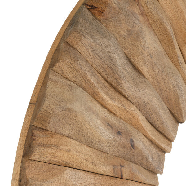 Vægspejl Curve oval i naturtræ 152 × 6 × 92 cm J-Line