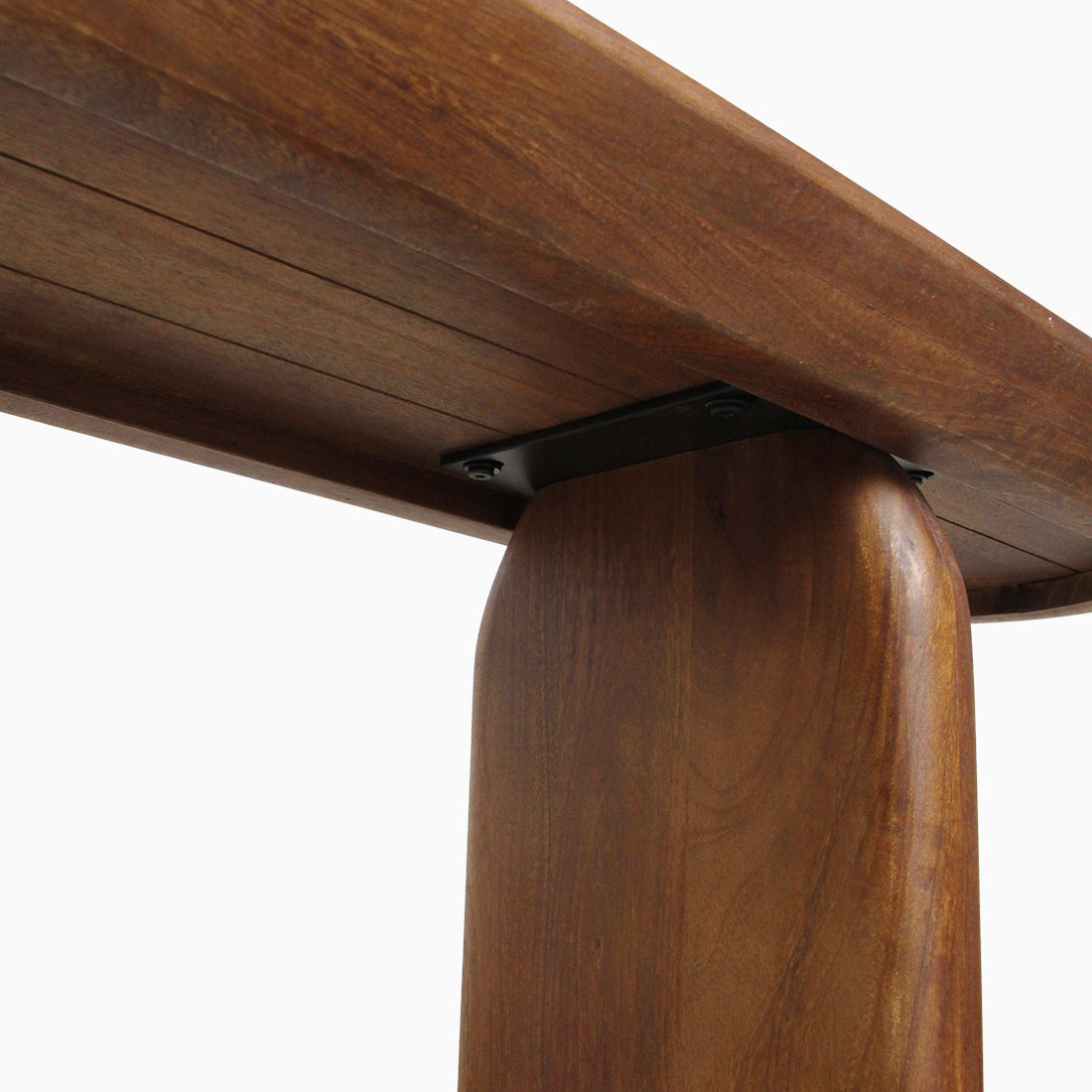 Spisebænk Bullnose Brun Mangotræ 200 cm Raw Materials