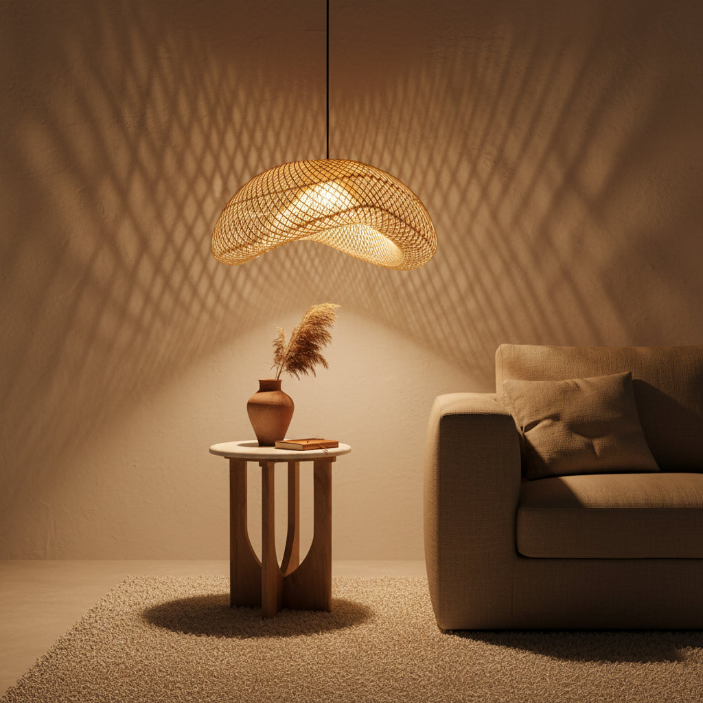 Pendellampe Maze Organic Naturel XL Raw Materials