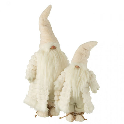 Nissequiltet jakke i tekstil, creme/brun, small J-Line