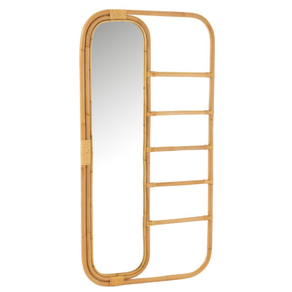 Spiegelstige i naturfarvet rattan, J-Line