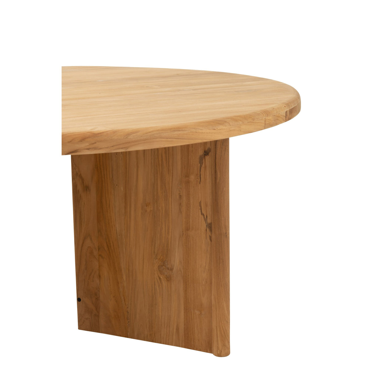 Rundt spisebord i naturfarvet teaktræ Ø150 cm J-Line