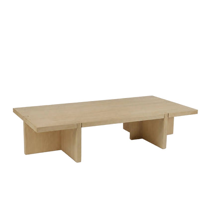 Salontafel Asa Eikenhout Gezeept Naturel van Pomax, productfoto in naturel gezeept met de volledige vorm in beeld