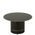 Coffee Table Cyll Base With Golden Border Round Iron Black/Gold Colored Small - - J-Line - livinglovely.nl