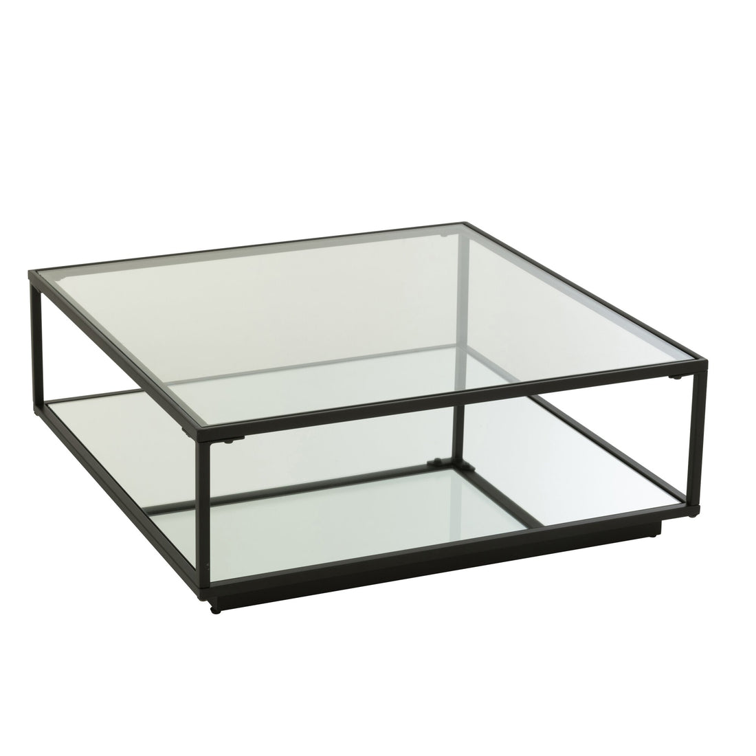 Sofabord metal/glas sort J-Line